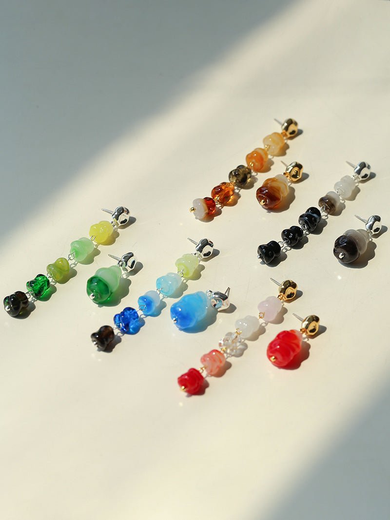 Dopamine Candy Drop Glass Earrings – Ocean Pop - floysun
