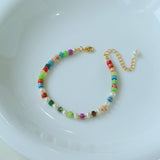 Dopamine - Colored Natural Stone and Pearl Beaded Bracelet - floysun