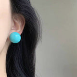 Dopamine Half - Hoop Enamel 925 Silver Earrings - floysun