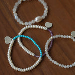 Dopamine Stacking Elastic Bracelets – Pearls & Gemstones - floysun