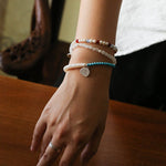 Dopamine Stacking Elastic Bracelets – Pearls & Gemstones - floysun