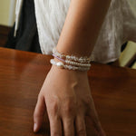 Dopamine Stacking Elastic Bracelets – Pearls & Gemstones - floysun