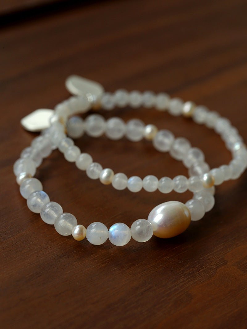 Dopamine Stacking Elastic Bracelets – Pearls & Gemstones - floysun