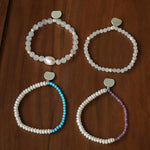 Dopamine Stacking Elastic Bracelets – Pearls & Gemstones - floysun