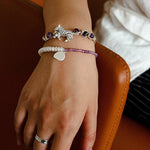 Dopamine Stacking Elastic Bracelets – Pearls & Gemstones - floysun