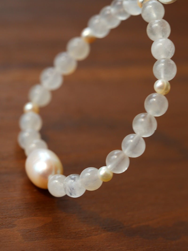 Dopamine Stacking Elastic Bracelets – Pearls & Gemstones - floysun