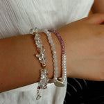 Dopamine Stacking Elastic Bracelets – Pearls & Gemstones - floysun