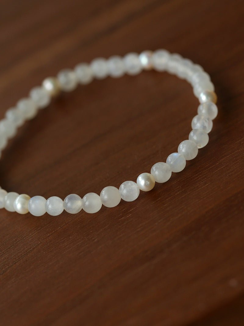Dopamine Stacking Elastic Bracelets – Pearls & Gemstones - floysun