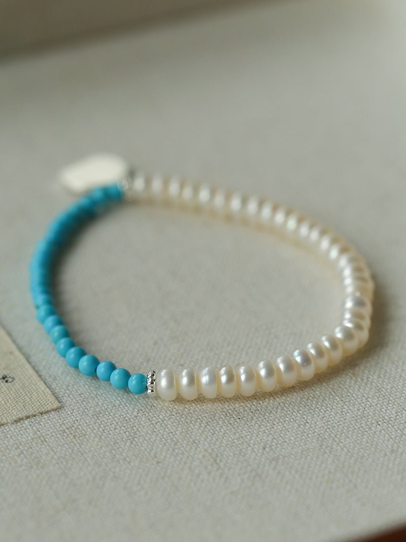 Dopamine Stacking Elastic Bracelets – Pearls & Gemstones - floysun