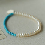 Dopamine Stacking Elastic Bracelets – Pearls & Gemstones - floysun