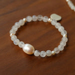 Dopamine Stacking Elastic Bracelets – Pearls & Gemstones - floysun