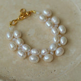Double Layer Braided Freshwater Pearl Bracelet - floysun
