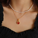 Double - sided Love Lock Pendant Necklace - floysun