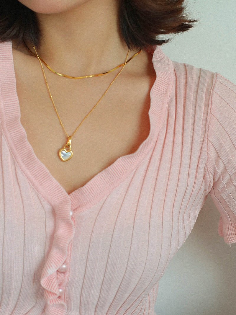 Double - sided Love Lock Pendant Necklace - floysun