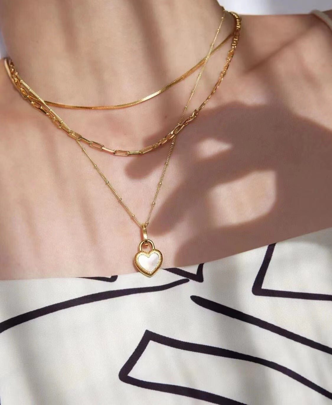 Double - sided Love Lock Pendant Necklace - floysun