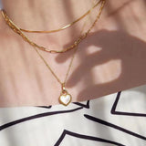 Double - sided Love Lock Pendant Necklace - floysun