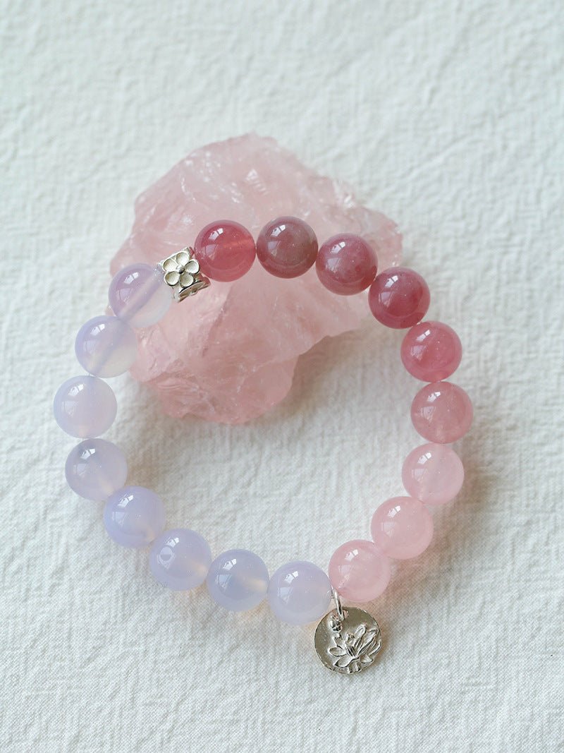 Dream Energy Crystal Bracelet - Lotus Charm Bracelet - floysun