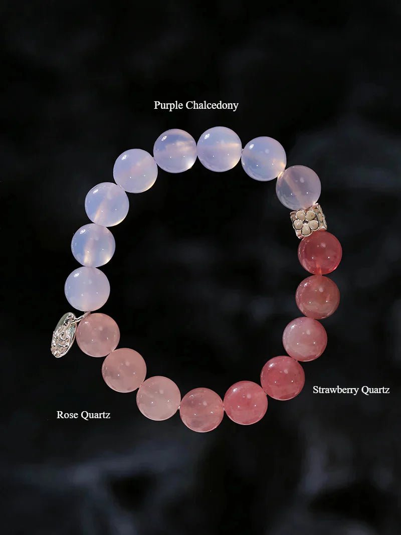 Dream Energy Crystal Bracelet - Lotus Charm Bracelet - floysun
