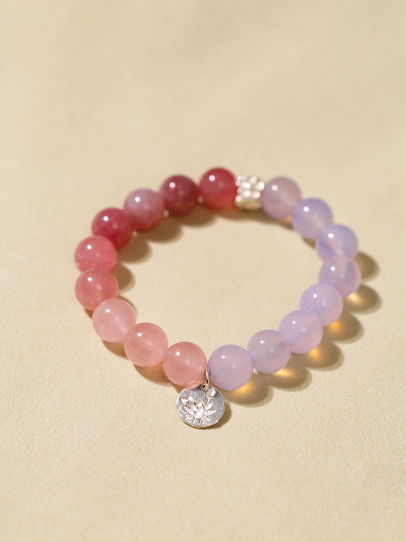 Dream Energy Crystal Bracelet - Lotus Charm Bracelet - floysun