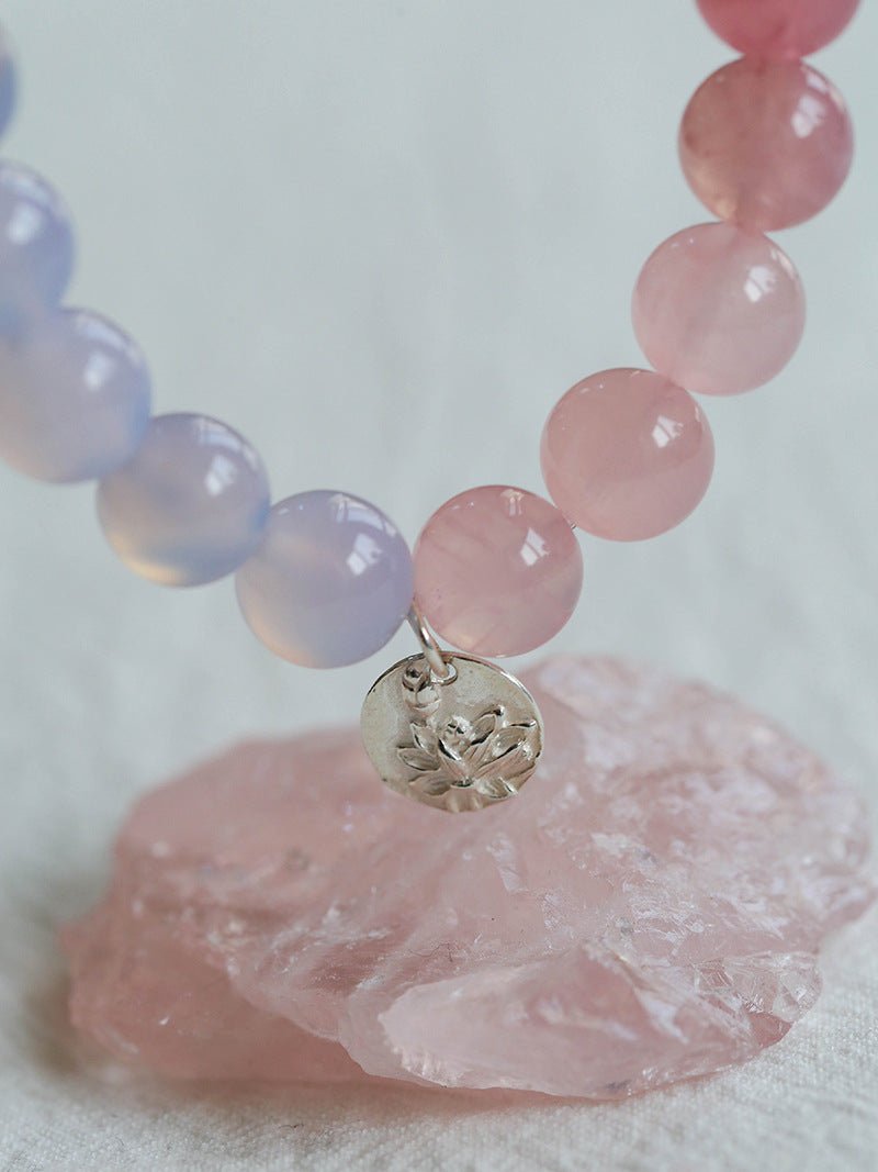 Dream Energy Crystal Bracelet - Lotus Charm Bracelet - floysun