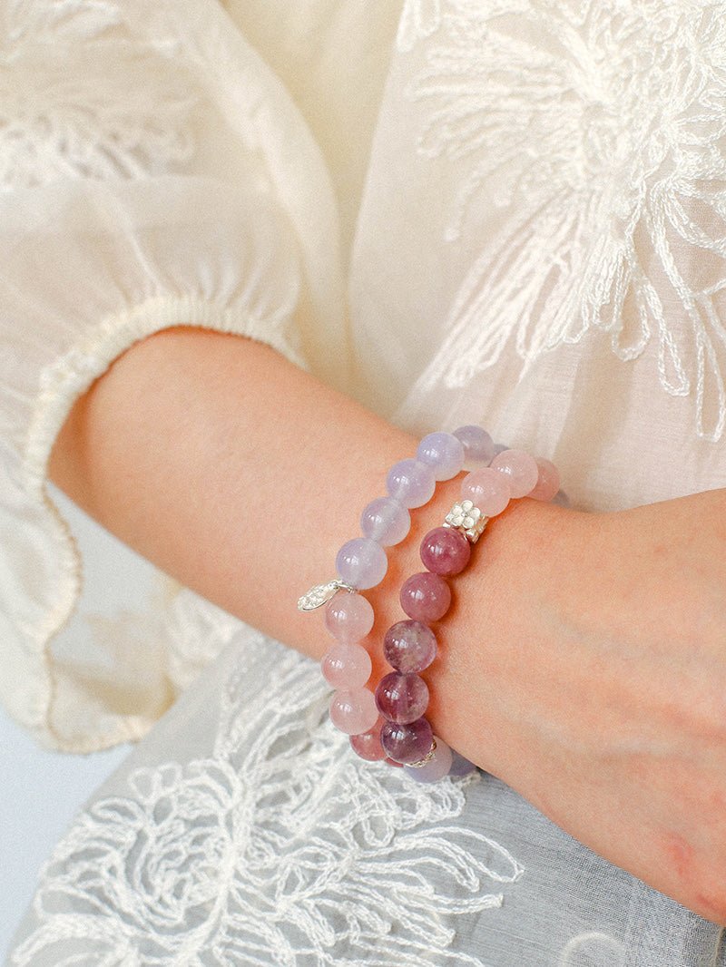 Dream Energy Crystal Bracelet - Peach Blossom Charm Bracelet - floysun