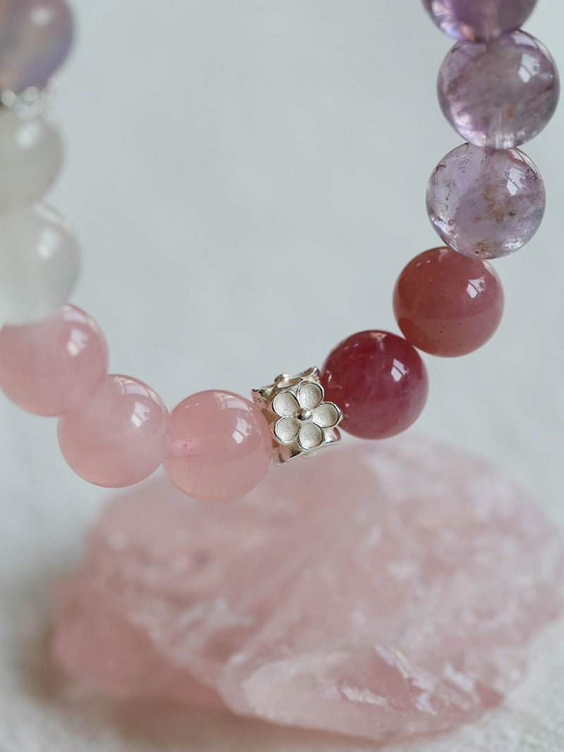 Dream Energy Crystal Bracelet - Peach Blossom Charm Bracelet - floysun