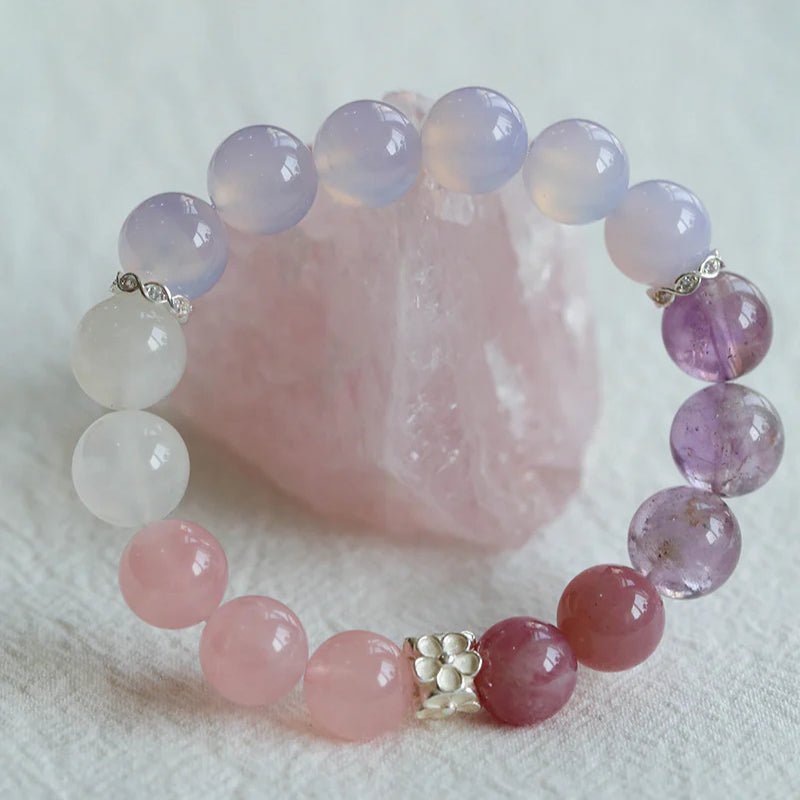 Dream Energy Crystal Bracelet - Peach Blossom Charm Bracelet - floysun