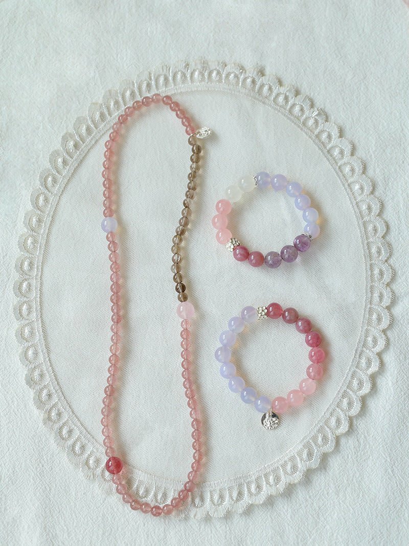 Dream Energy Crystal Bracelet - Peach Blossom Charm Bracelet - floysun