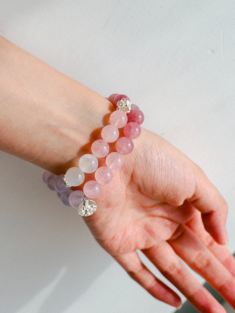 Dream Energy Crystal Bracelet - Peach Blossom Charm Bracelet - floysun