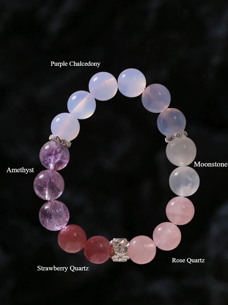 Dream Energy Crystal Bracelet - Peach Blossom Charm Bracelet - floysun