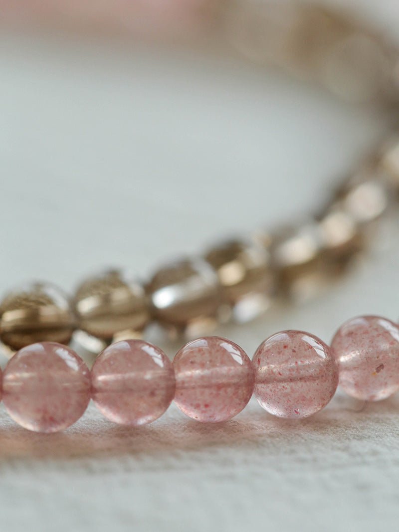Dream Energy Crystal Bracelet - Triple - Layer Rose Quartz Mix - floysun