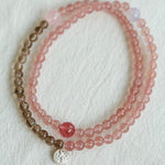 Dream Energy Crystal Bracelet - Triple - Layer Rose Quartz Mix - floysun