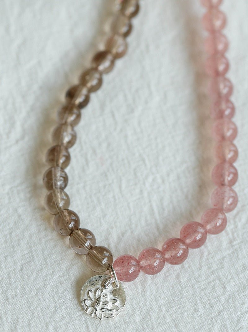 Dream Energy Crystal Bracelet - Triple - Layer Rose Quartz Mix - floysun