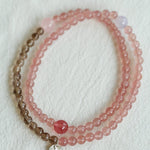 Dream Energy Crystal Bracelet - Triple - Layer Rose Quartz Mix - floysun