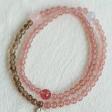 Dream Energy Crystal Bracelet - Triple - Layer Rose Quartz Mix - floysun