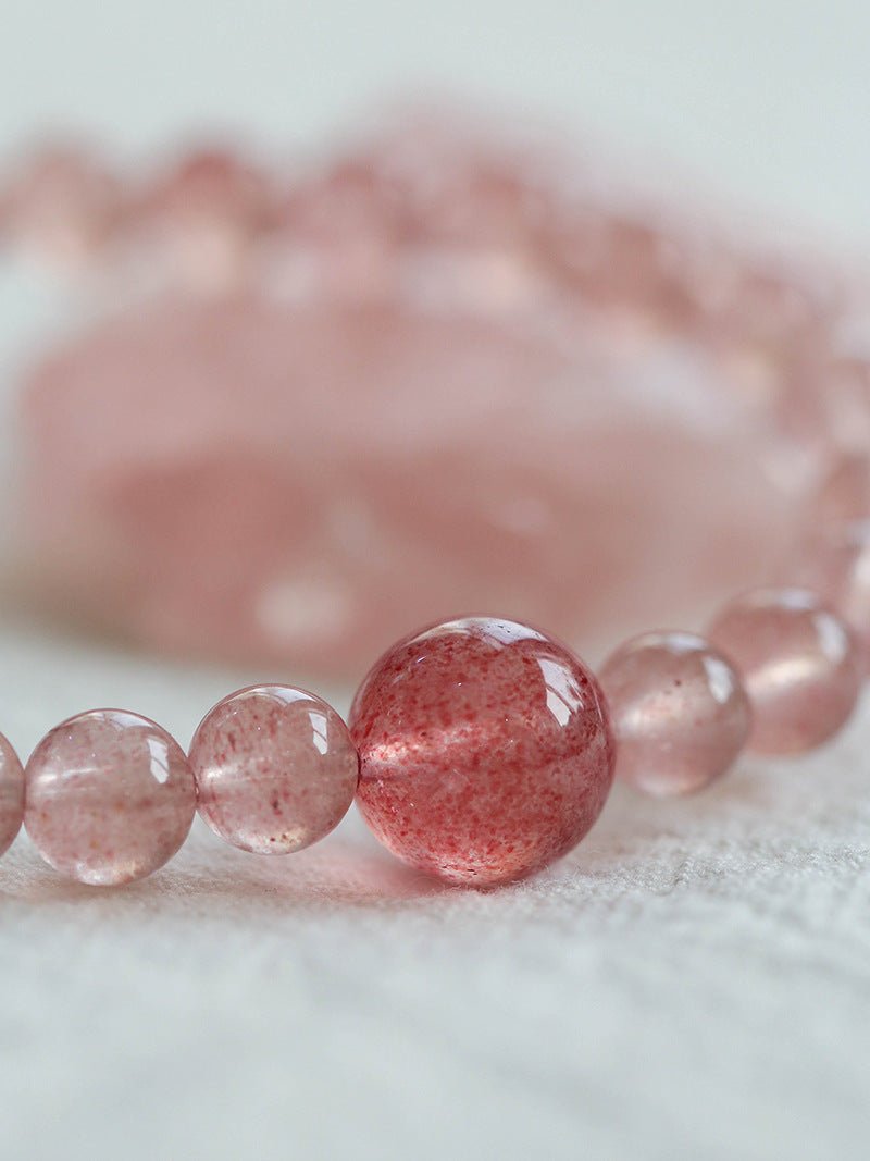 Dream Energy Crystal Bracelet - Triple - Layer Rose Quartz Mix - floysun