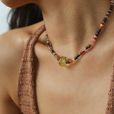 Dreamy Lemon Quartz Beaded Necklace - floysun