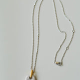 Dual - Tone Halo Circle Pendant Necklace - floysun