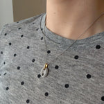 Dual - Tone Halo Circle Pendant Necklace - floysun