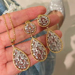 Dual - Wear Gold Silver Two - Tone Hollow Leaf Drop Earrings - floysun