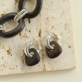 Ebony Harmony Hoop Earrings - floysun