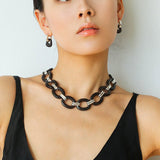 Ebony Harmony Hoop Earrings - floysun