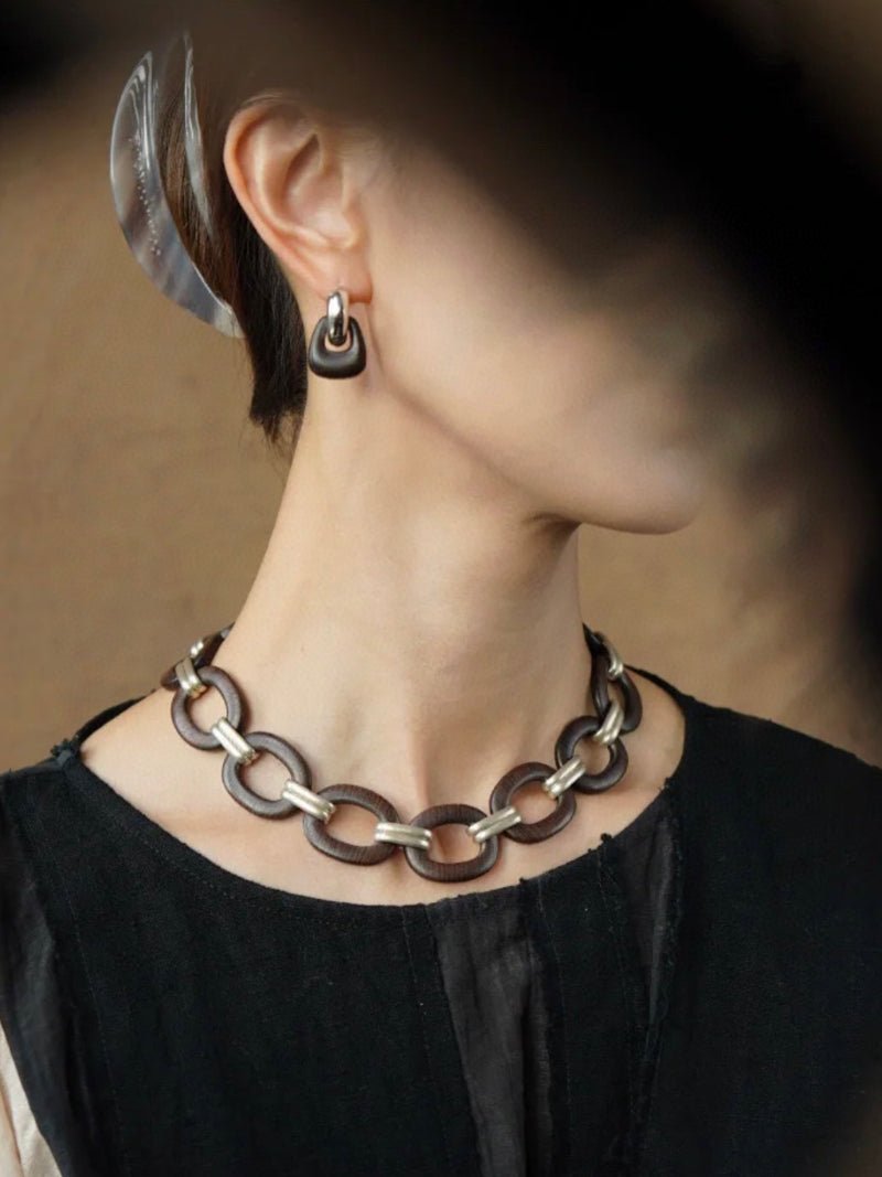 Ebony Harmony Hoop Earrings - floysun