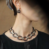 Ebony Harmony Hoop Earrings - floysun