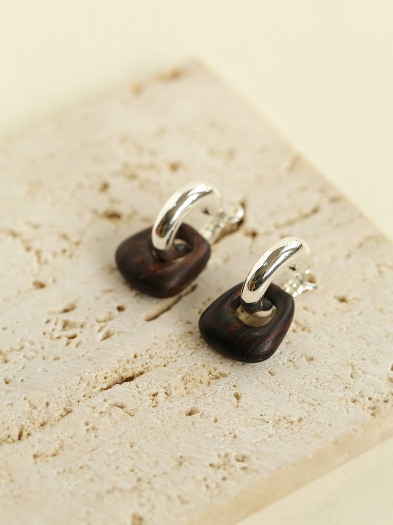 Ebony Harmony Hoop Earrings - floysun
