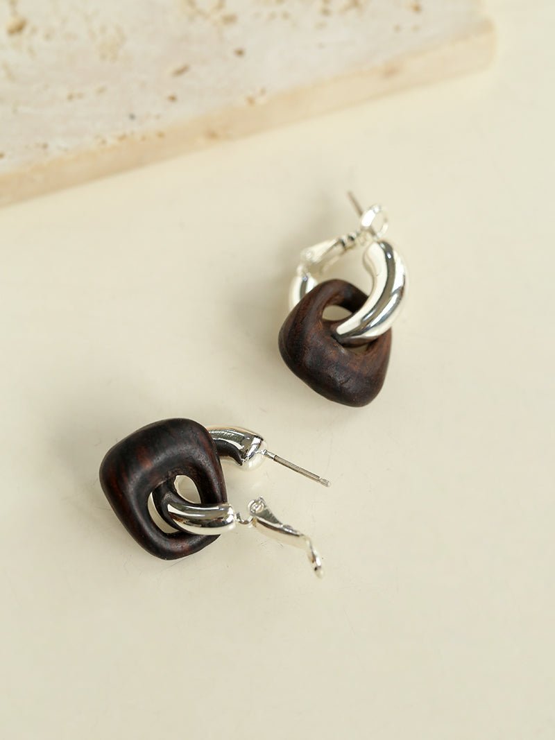 Ebony Harmony Hoop Earrings - floysun