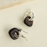 Ebony Harmony Hoop Earrings - floysun