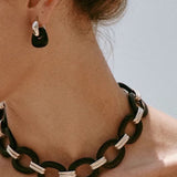 Ebony Harmony Hoop Earrings - floysun