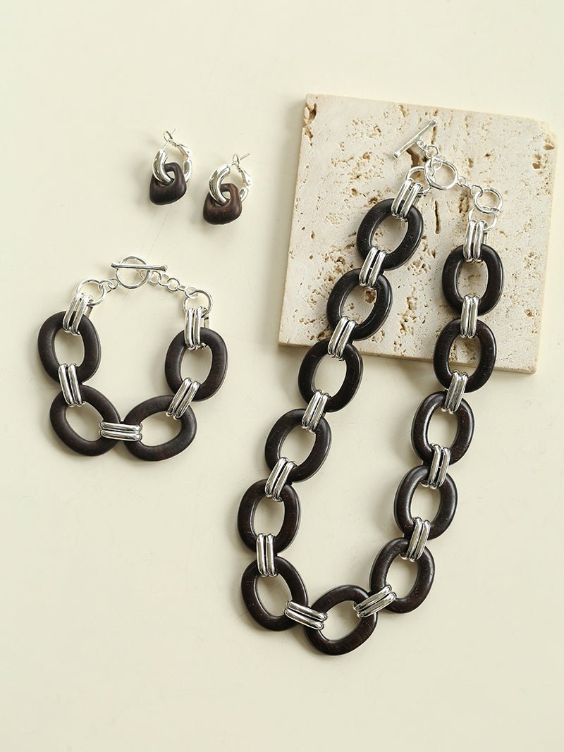 Ebony Harmony Hoop Earrings - floysun