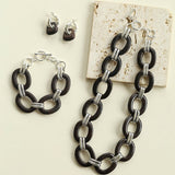 Ebony Harmony Hoop Earrings - floysun